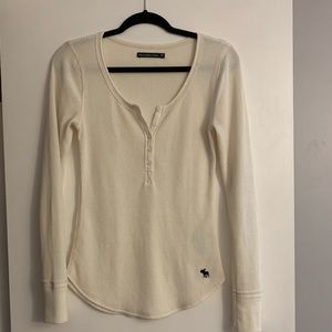 Abercrombie & Fitch women’s ivory thermal top